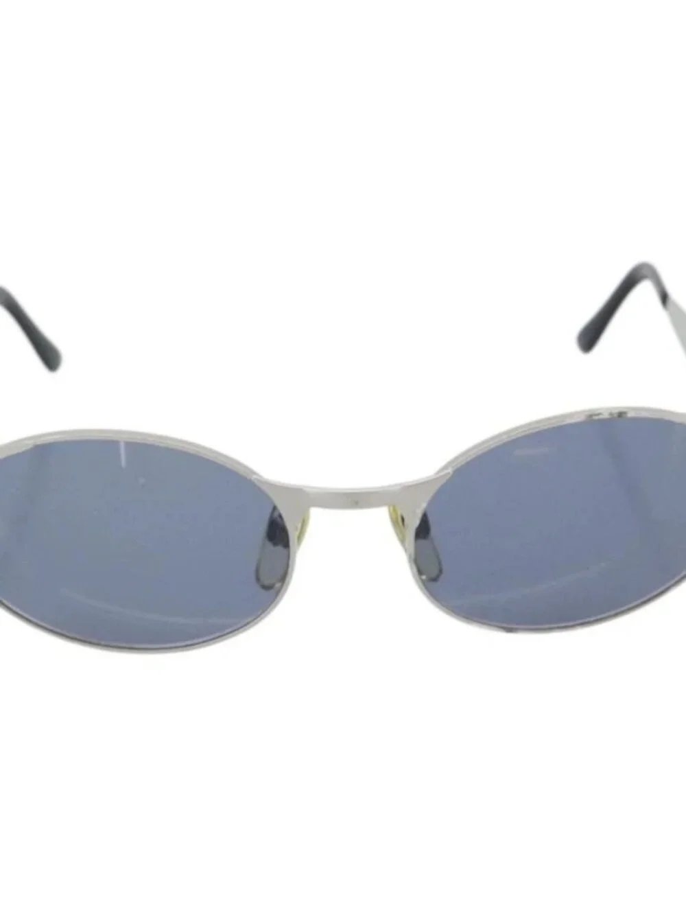 CHANEL Sunglasses metal Silver CC Auth 181482